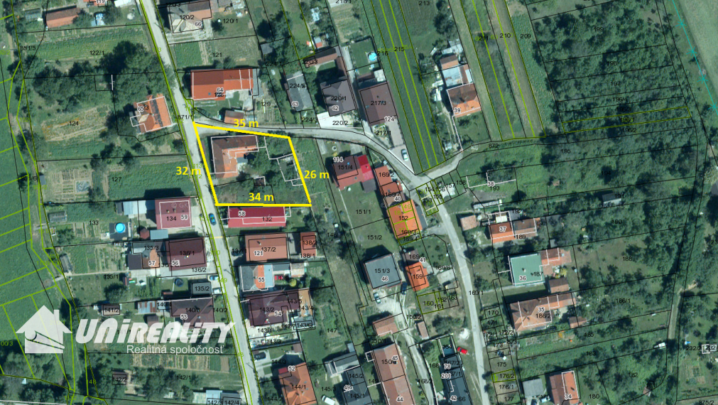 HALÁČOVCE - STARÝ DOM / pozemok na stavbu DOMU/ poz. 972 m2