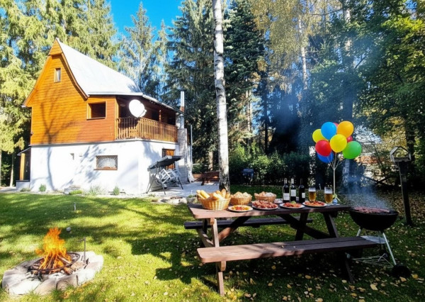 DUCHONKA – príjemná celoročná CHATA v TICHOM prostredí s TERASOU a ústredným kúrením